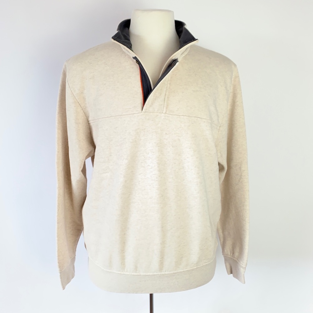 Orvis Quarter ZIP Fleece Oatmeal Cream M